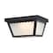 Nuvo Lighting 12W 9" LED Carport Flush 3K Dim, Black Finish with Frosted Glass 62/1572 - alternate 2
